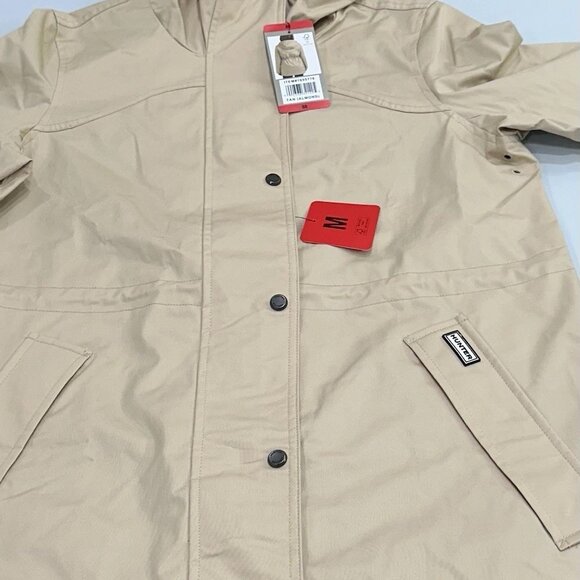 NEW Hunter Ladies' Water & Wind Resistant Rain Jacket, Tan Medium NWT - Picture 9 of 9